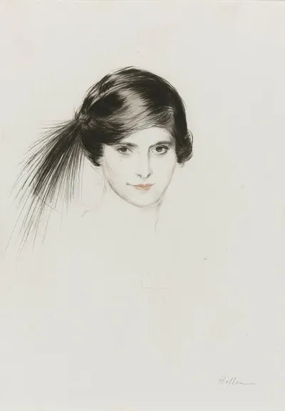 Head Of Helena Rubinstein With Egret Feathers