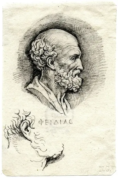 Head Of Phidias In Profile To The Right