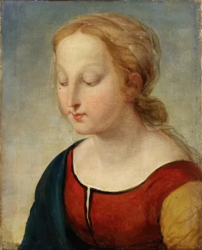 Head Of The Madonna From La Belle Jardiniere