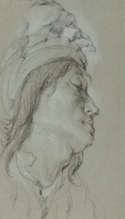 Head Studies Of A Young Man Wearing A Hat And Of A Black Man
