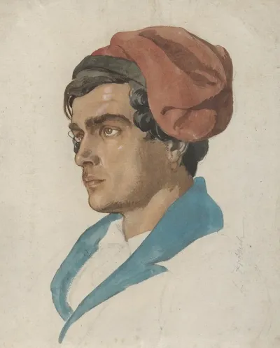 Head Study Of A Fisherman From Capri