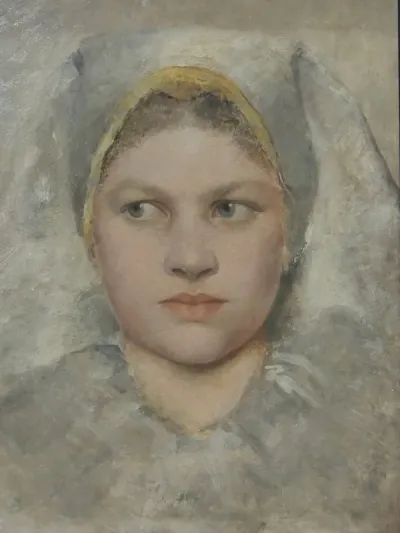 Head Study Of A Girl Von Hana