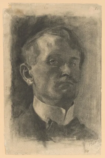 Head Study Of A Man With A Stiff Collar
