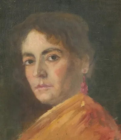 Head Study Of A Woman With An Earring