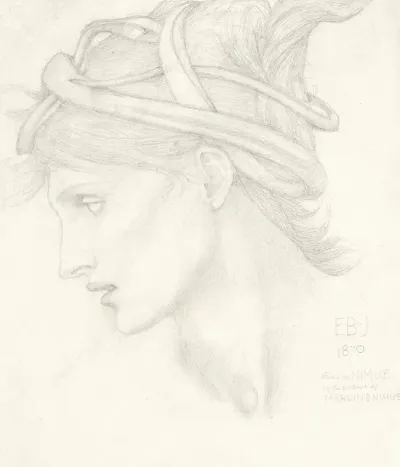 Head Study Of Maria Zambaco For Nimue In The Beguiling Of Merlin