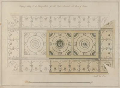Headfort House Ireland Eating Parlor Ceiling