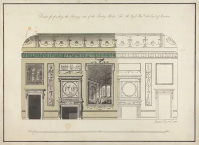 Headfort House Ireland Elevation Of The Eating Parlor 4