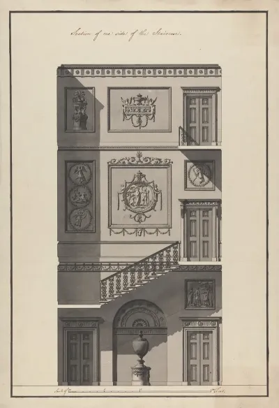 Headfort House Ireland Section Of The Staircase