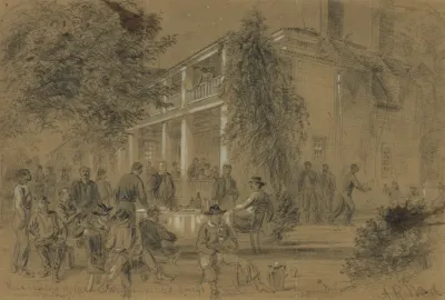 Headquarters Of Genl Warren At Col Averys House Near Petersburg