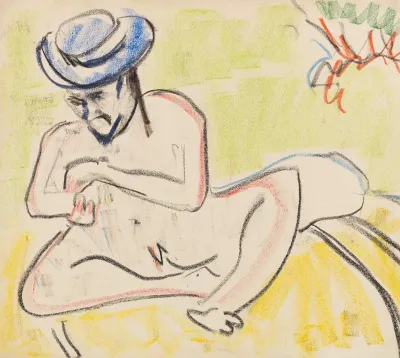 Heckel Mit Blauem Hut