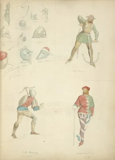 Helmets And Various Other Pieces Of Armor 1400 1397 1475 1480 Cross Bowman Cross Bowman No 1 Cross Bowman No 2