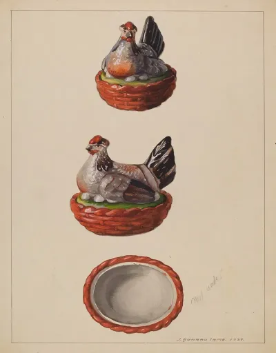 Hen On Basket