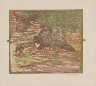 Hen With Her Chicks Henne Mit Ihren Kucken
