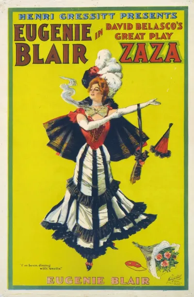Henri Gressit Presents Eugenie Blair In David Belascos Great Play Zaza
