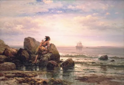 Henrik Hudson Entering New York Harbor September 11 1609