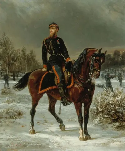 Henry Houssaye 1848 1911 Historien Et Critique En Uniforme De Sous Lieutenant De Mobiles En 1871