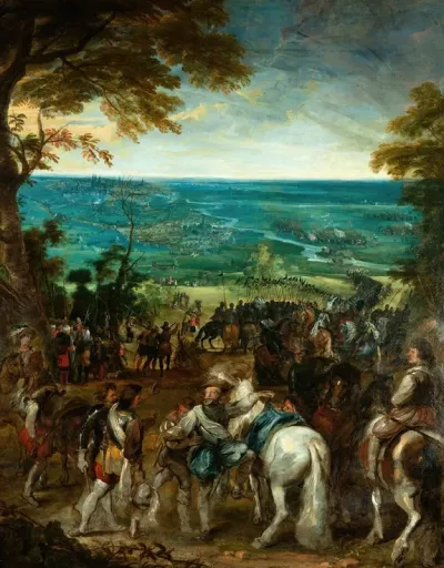 Henry Iv Of France At The Siege Of Amiens In 1597