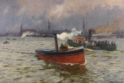 Heranziehendes Wetter Im Hamburger Hafen