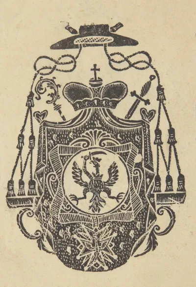 Herb Albo Ekslibris Z Herbem Soltyk I Orderem Orla Bialego