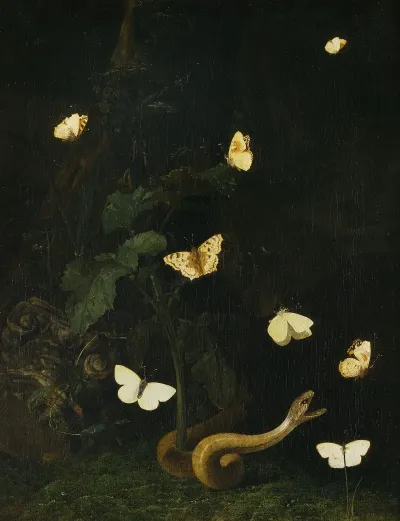 Herbs Butterflies And A Serpent