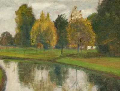Herbstlandschaft Am See