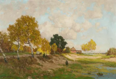 Herbstliche Landschaft Bei Ahrenshoop