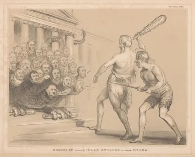 Hercules Assisted By Iolas Attacks The Indian Hydra