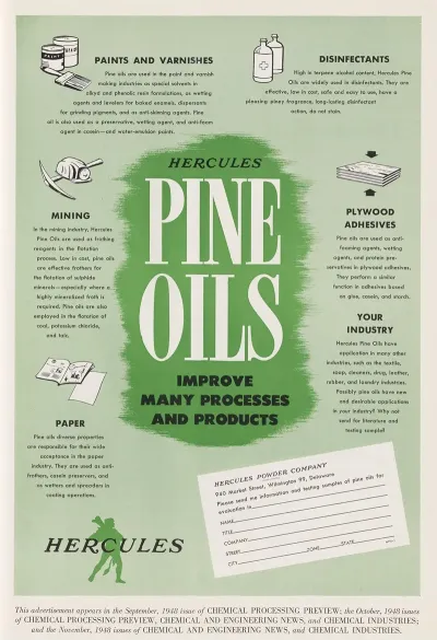 Hercules Pine Oils Improve Many Processes And Products