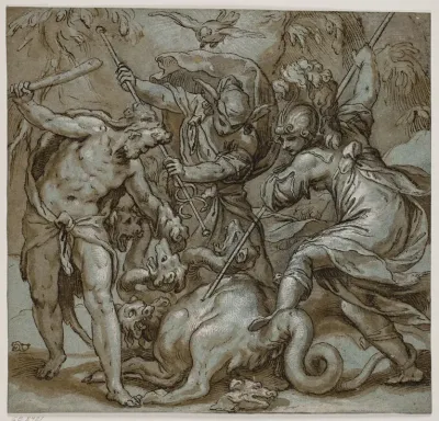 Herkules Merkur Og Minerva Besejrer Hydraen