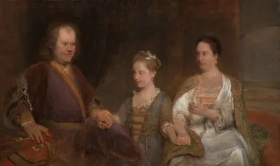 Hermanus Boerhaave 1668 1738 Professor Of Medicine At The University Of Leiden With His Wife Maria Drolenvaux 1686 1746 And Their Daughter Johanna Maria 1712 91