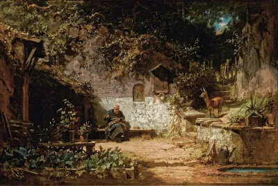 Hermit Mending His Nets