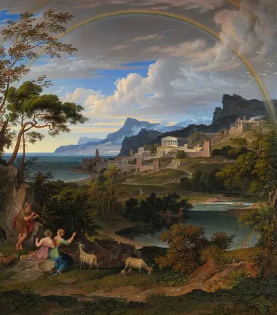 Heroic Landscape With Rainbow