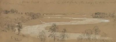 Heron Creek On Which The Right Flank Of The Army Of The Potomac Rests