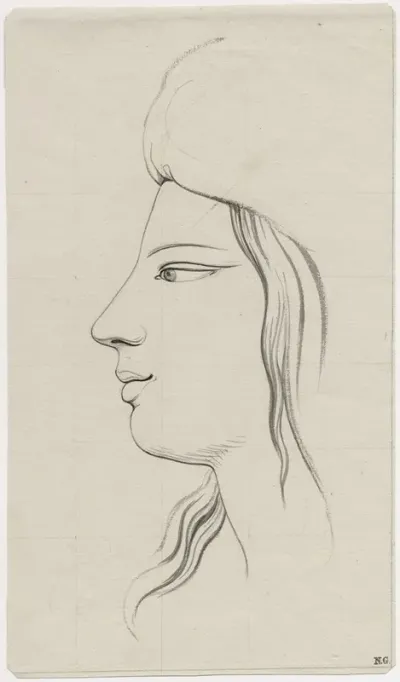 Herschepping V Pk 620 Gebeeldhouwde Egyptische Kop