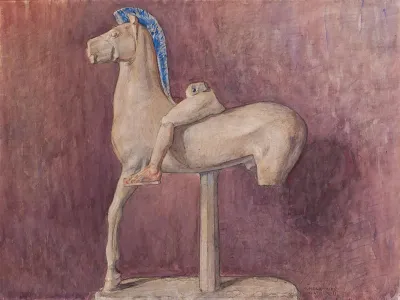 Hest Med Rytter Akropolis Museet Inv 700