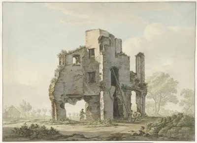Het Afbreken Van De Ruine Van De Abdij Van Rijnsburg