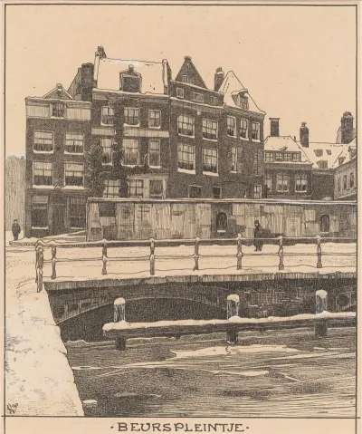Het Beurspleintje Te Amsterdam
