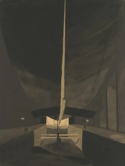 Het Luchtschip Belgique Ii In Zijn Loods