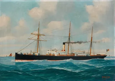 Het Stoomschip Met Hulpzeilvermogen De Ruyter