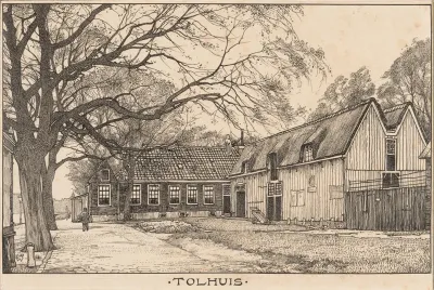 Het Tolhuis Aan De Buiksloterweg Te Amsterdam Overzijde Van Het Ij