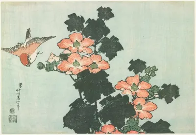 Hibiscus And Sparrow
