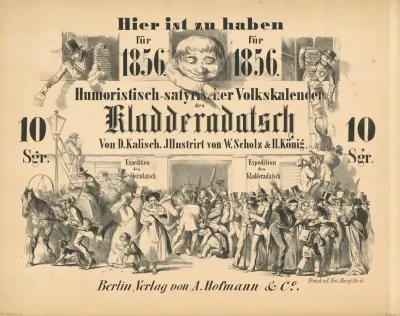 Hier Ist Zu Haben Fur 1856 Humoristisch Satyrischer Volkskalender Kladderadatsch