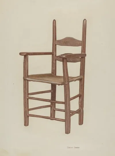 High Bottom High Back Armchair