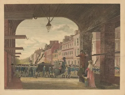 High Street From The Country Market Place Philadelphia With The Procession In Commemeration Of The Death Of General George Washington December 26th 1799