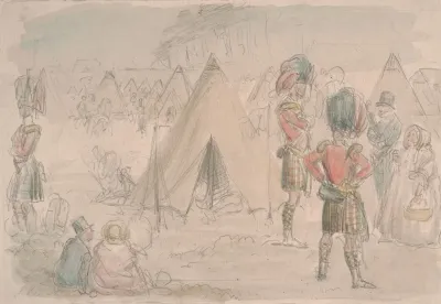 Highland Regiment In Camp