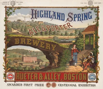 Highland Spring Brewery Ale Porter Rueter Alley Boston