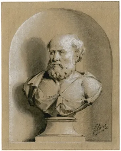 Hippocrates Borstbeeld In Een Nis