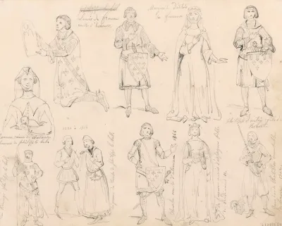 Historical Figures Around The Battle Of The Golden Spurs Such As Louis Of France His Wife Margaret And His Son Philip Joan Of Navarre Jacques De Chatillon And Others