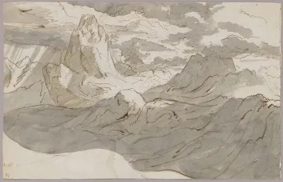 Hochgebirgslandschaft Mit Wolken