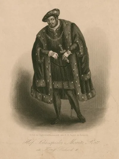 Hof Schauspieler Moritz Rott Als Konig Richard Iii In Shakespeares Play King Richard Iii